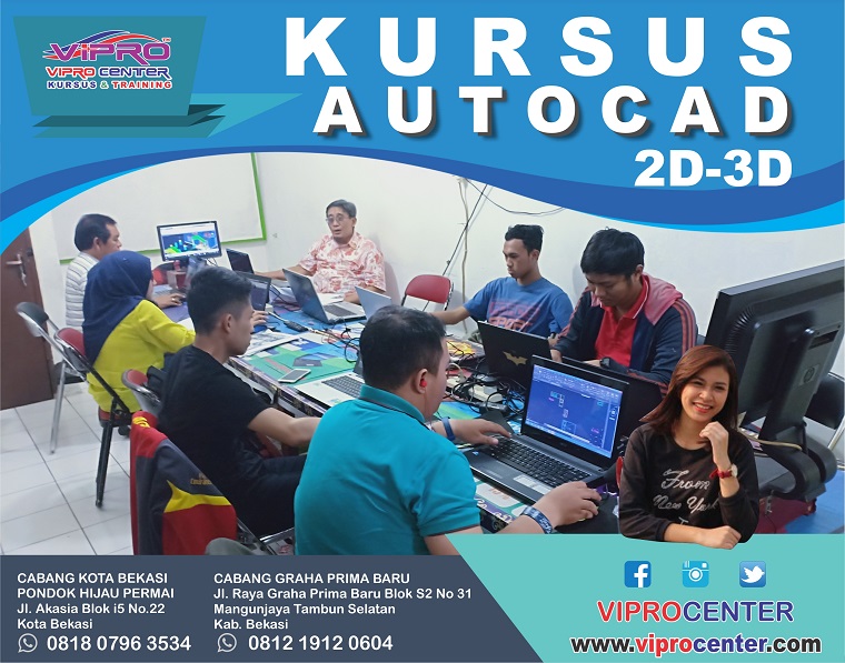 Tempat Kursus dan Pelatihan AUTOCAD di daerah Bekasi dan Tambun